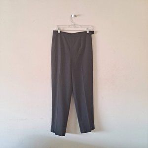 Margaret M Black Ankle Pants with Slits -| Size 8